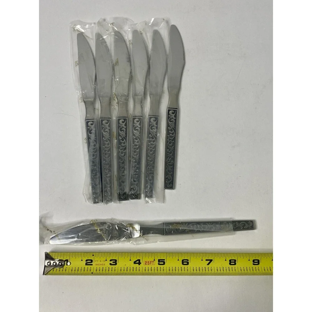 Riviera Monterey Stainless Dinner Knives Set of 7 Flatware Japan